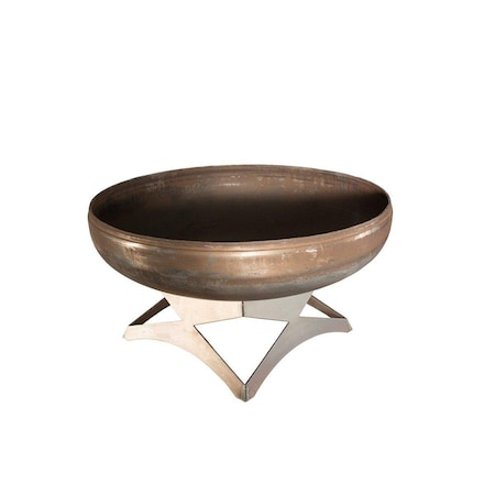 Ohio Flame Ohio Flame OF30LTY-AB 30 dia. Liberty Natural Steel Angular Base Fire Pit OF30LTY_AB
